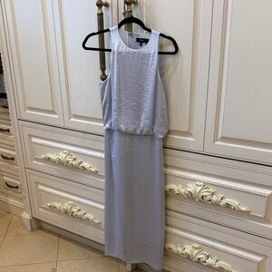 THEORY ICE BLUE/ LIGHT GREY COLOR SLEEVELESS MAXI DRESS SIZE 4